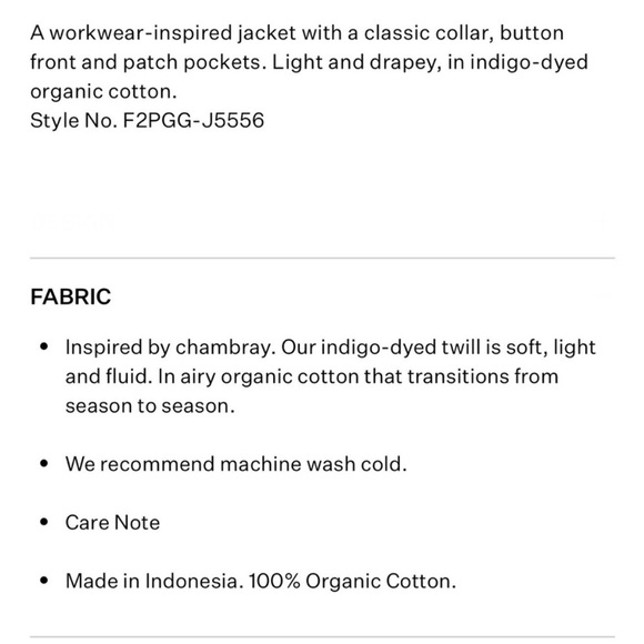 Eileen Fisher Organic Cotton Twill Jacket in Denim Blue Oversized Top | Size L - Picture 7 of 7